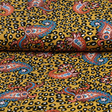 100% Viskose Panther Paisley Ockergelb 100% Viskose Panther Paisley Ockergelb