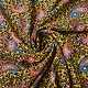 100% Viscose Panther Paisley Ocher Yellow