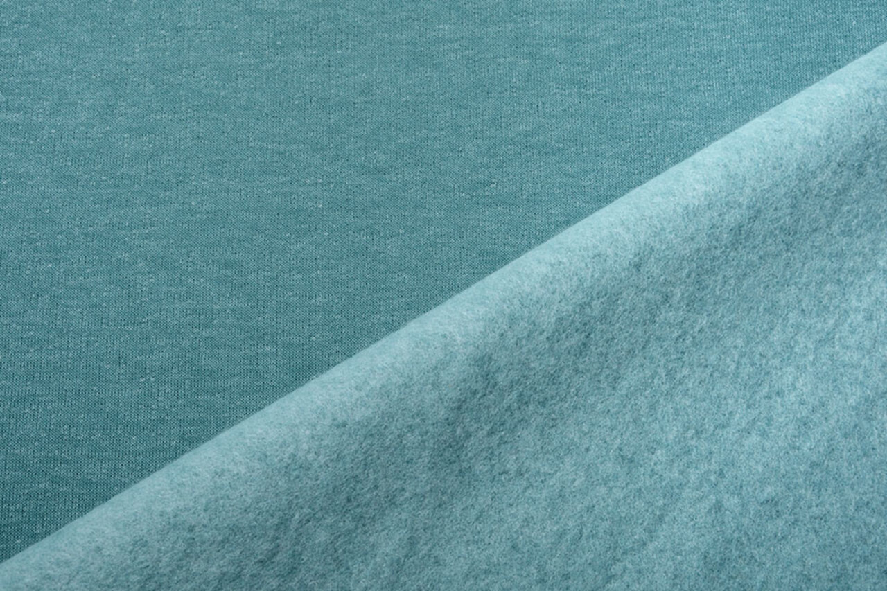 Oeko-Tex®  Tejido de Sudadera Petróleo Claro Jaspeado