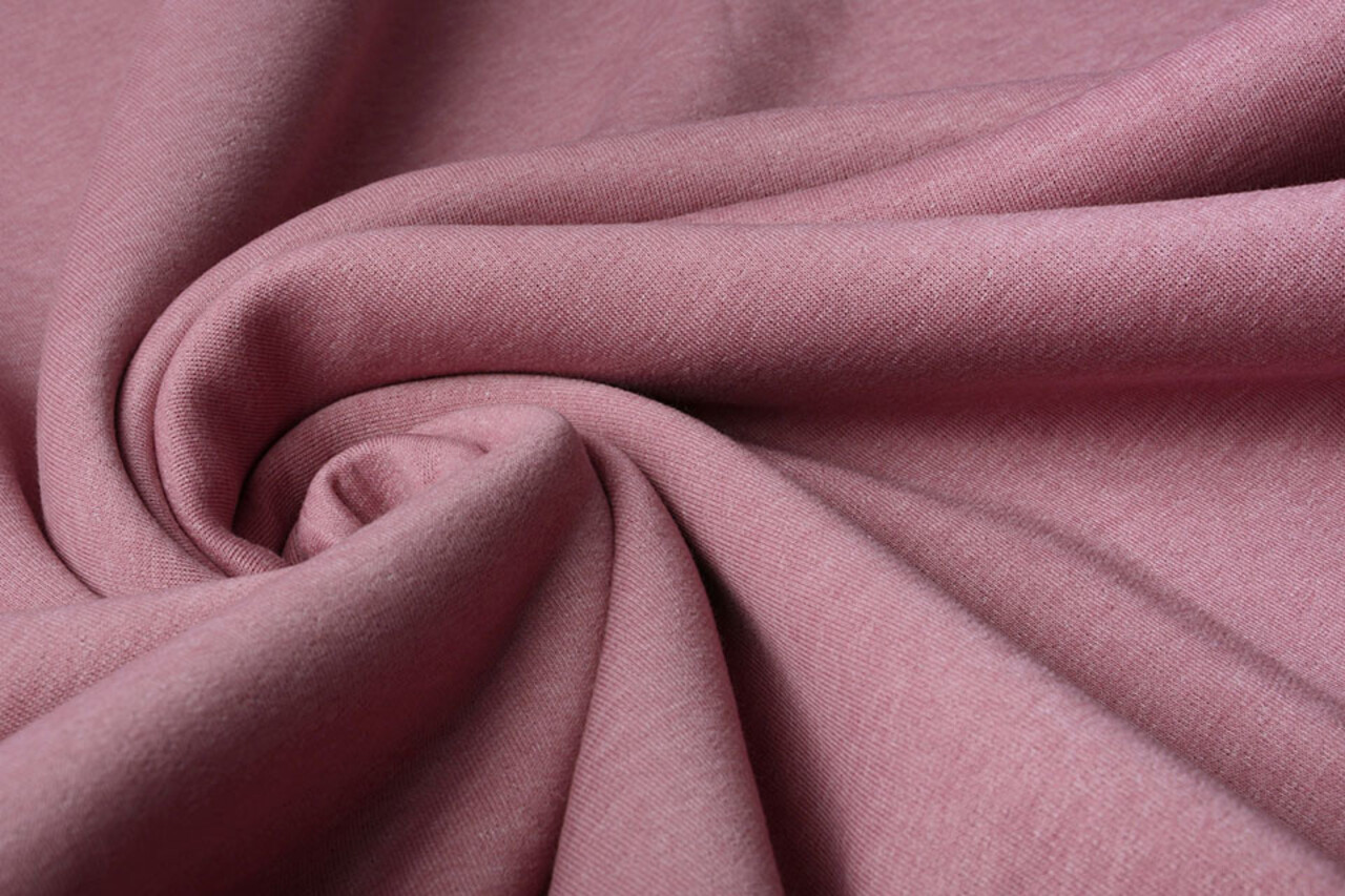 Oeko-Tex® Sweat Vieux Rose Melange Oeko-Tex® Sweat Vieux Rose Melange