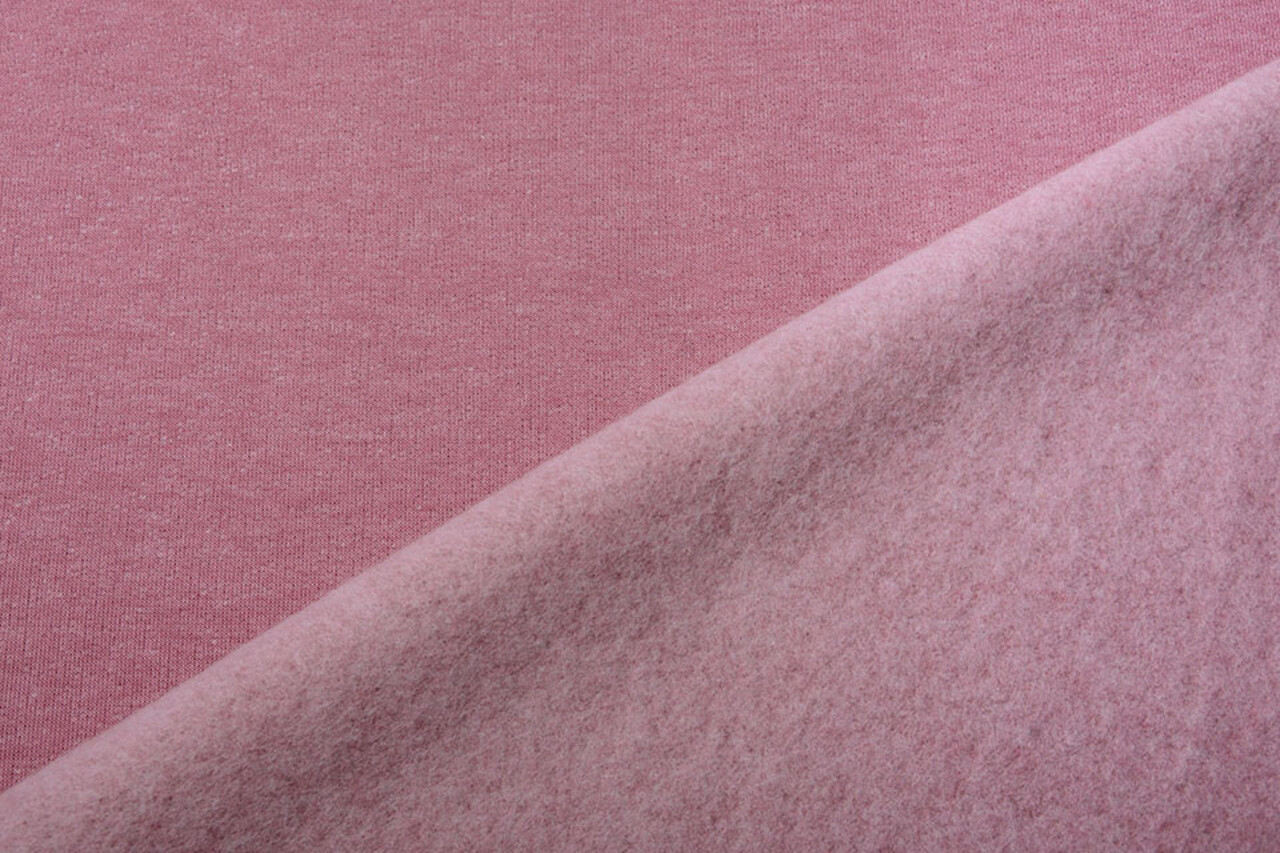 Oeko-Tex®  SweatStoff Alt Rosa Melange Oeko-Tex®  SweatStoff Alt Rosa Melange