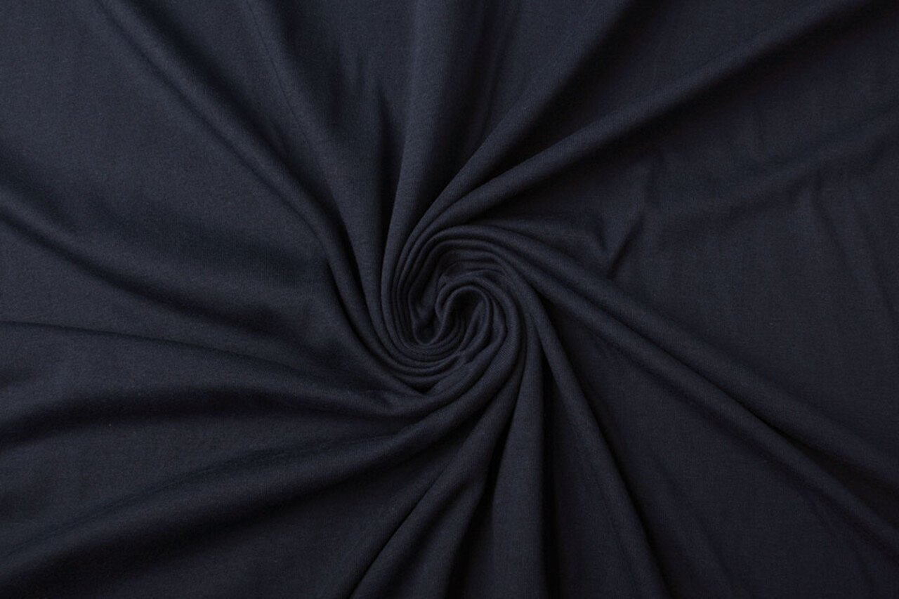 100% Baumwolljersey Marineblau 100% Baumwolljersey Marineblau