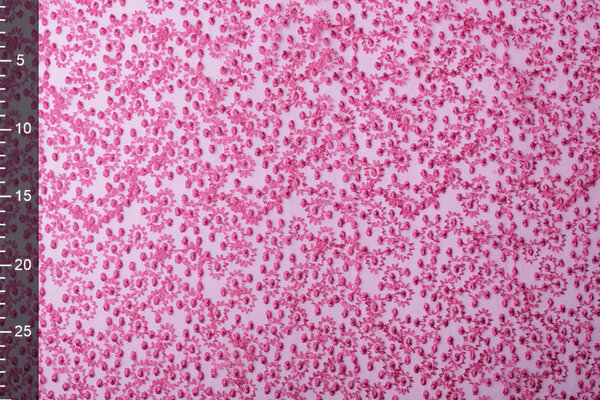 Netz Bestickt Stern Blume Fuchsia