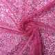 Mesh Embroidered Star Flower Fuchsia