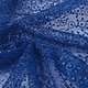 Mesh Embroidered Star Flower Kings Blue