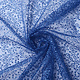 Mesh Embroidered Star Flower Kings Blue