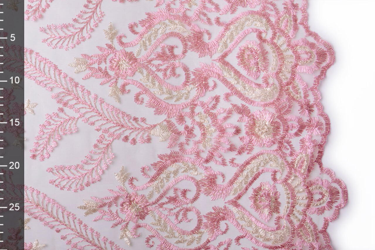 Mesh Embroidered Emily Pink