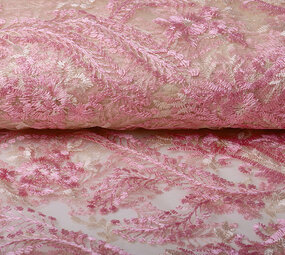 Mesh Embroidered Emily Pink
