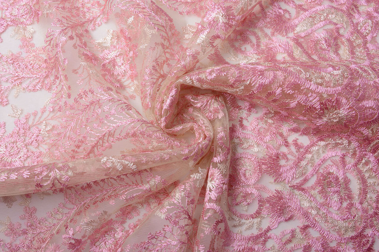 Netz Bestickt Emily Rosa