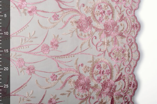 Mesh Embroidered Victoria Pink