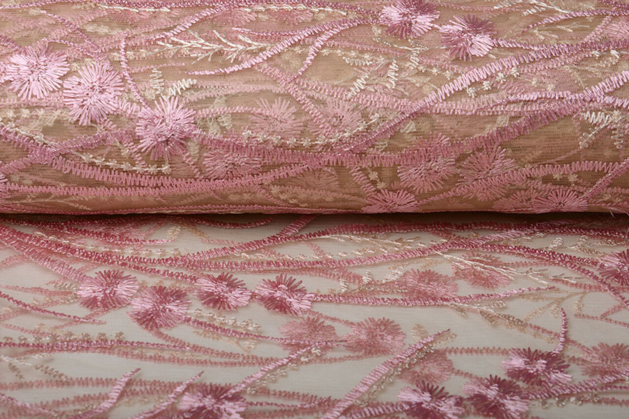 Netz Bestickt Victoria Rosa Netz Bestickt Victoria Rosa