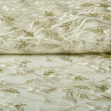 Mesh Embroidered Emma Creme Army Green Mesh Embroidered Emma Creme Army Green