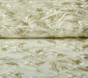 Mesh Embroidered Emma Creme Army Green Mesh Embroidered Emma Creme Army Green