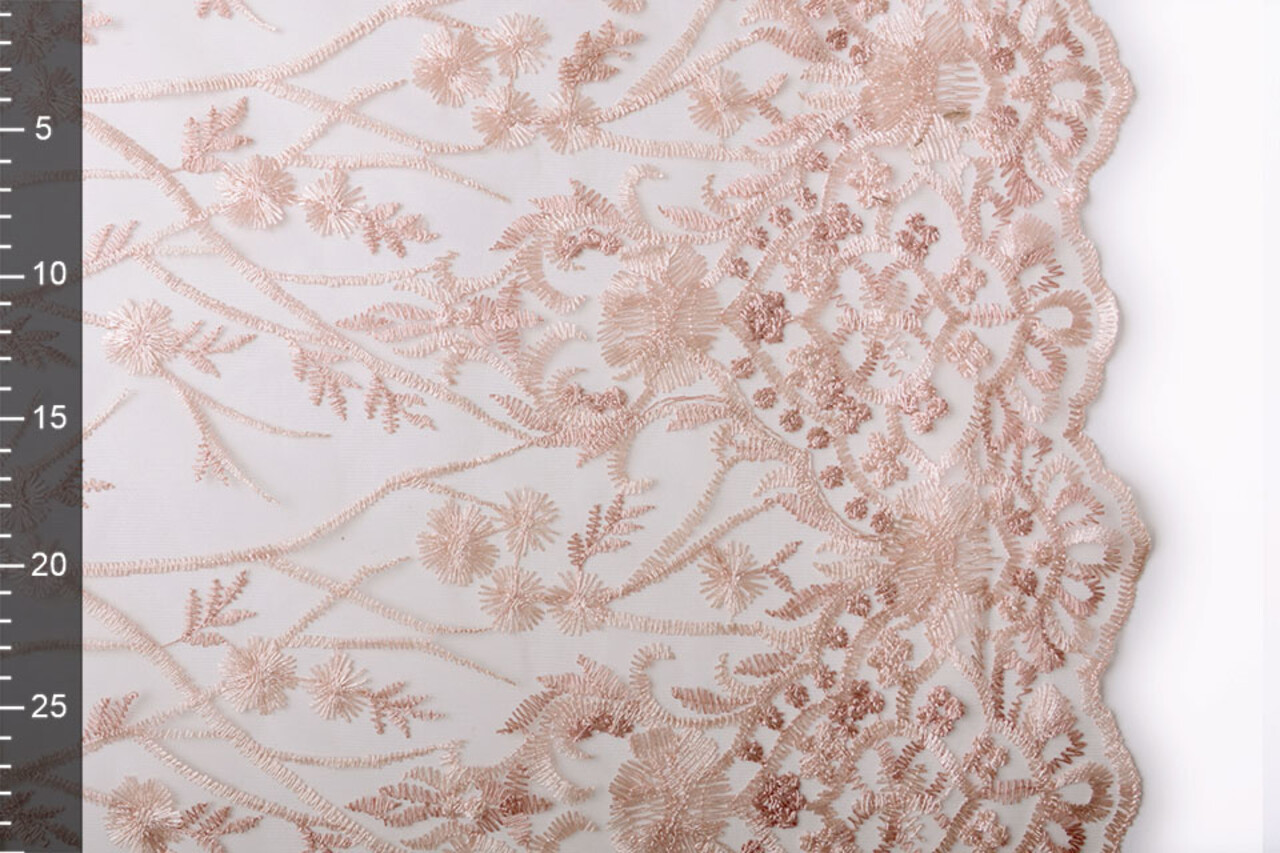 Mesh Embroidered Emma Powder Pink