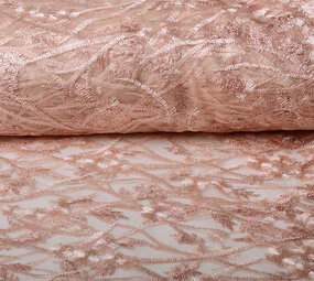 Mesh Embroidered Emma Powder Pink