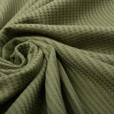 Oeko-Tex®  Baby Jersey Waffle Pique Fabric Light Army Green