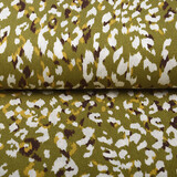 Viscose Jersey Crepe Panther Swipes Olive Green