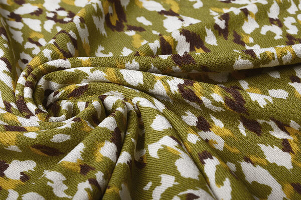 Viscose Jersey Crepe Panther Swipes Olijf Groen Viscose Jersey Crepe Panther Swipes Olijf Groen