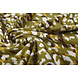 Jersey Viscose Crêpe Léopard Swipes Olijf Vert