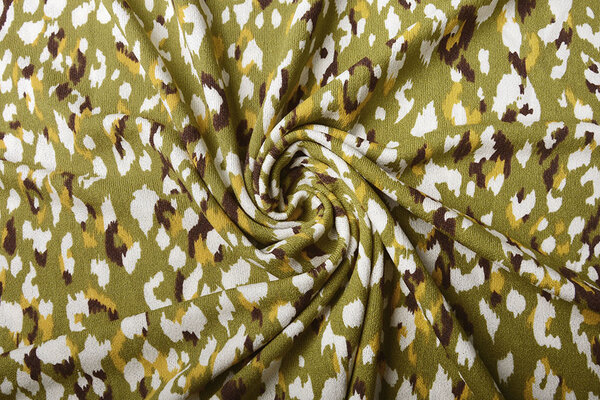 Viscose Jersey Crepe Panther Swipes Olijf Groen Viscose Jersey Crepe Panther Swipes Olijf Groen