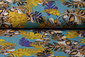 Jersey Viscose Crêpe Levi Plumes Turquoise Jersey Viscose Crêpe Levi Plumes Turquoise