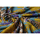 Jersey de Viscosa Crepé Levi Plumas Turquesa Jersey de Viscosa Crepé Levi Plumas Turquesa