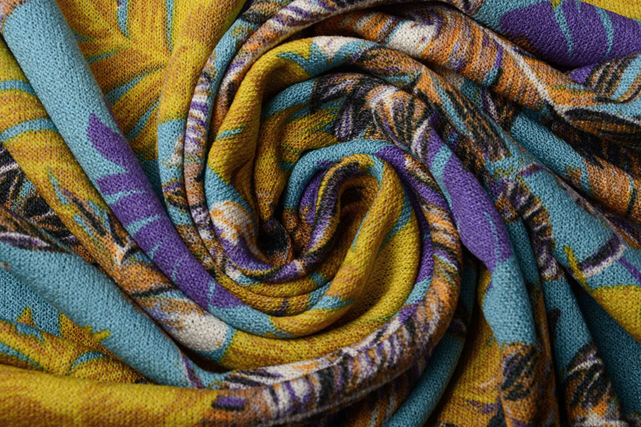 Viscose Jersey Crepe Levi Veren Turquoise