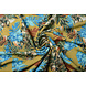 Jersey de Viscosa Crepé Levi Plumas Amarillo Verde Jersey de Viscosa Crepé Levi Plumas Amarillo Verde