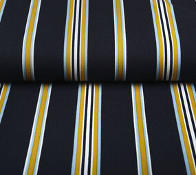 Scuba Crepe Sporty Stripe Marine Gelb Scuba Crepe Sporty Stripe Marine Gelb