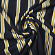 Scuba Crepe Sporty Stripe Navy Yellow