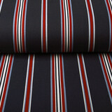 Scuba Crepe Sporty Stripe Navy Bordeaux