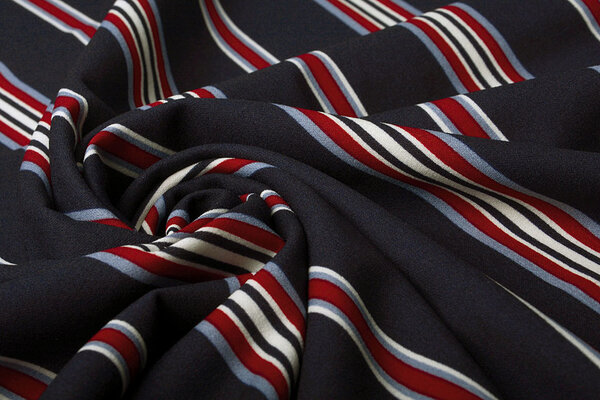 Scuba Crepe Sporty Stripe Navy Bordeaux Scuba Crepe Sporty Stripe Navy Bordeaux