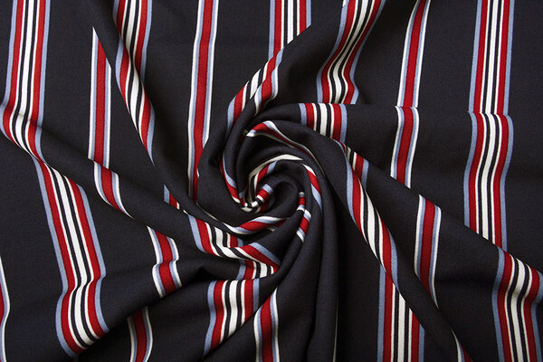 Scuba Crepe Sporty Stripe Navy Bordeaux Scuba Crepe Sporty Stripe Navy Bordeaux