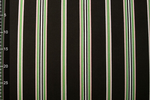 Scuba Crepe Sporty Stripe Zwart Groen