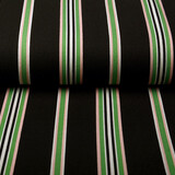Scuba Crêpe Sporty Rayure Noir Vert
