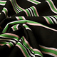 Scuba Crepe Sporty Stripe Black Green