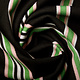 Scuba Crepe Sporty Stripe Black Green