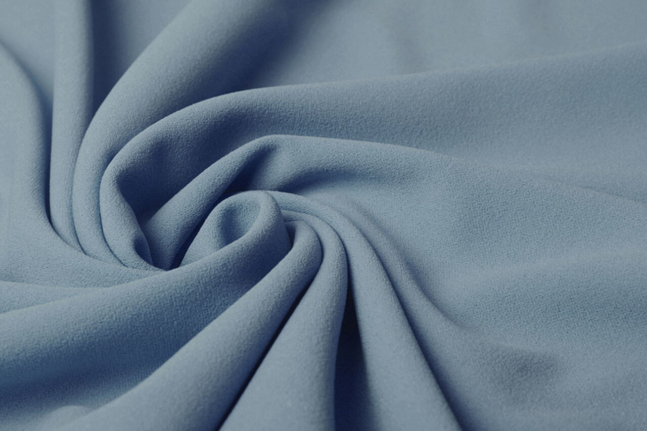 Oeko-Tex®  Scuba Crepe Jersey Grey-Blue