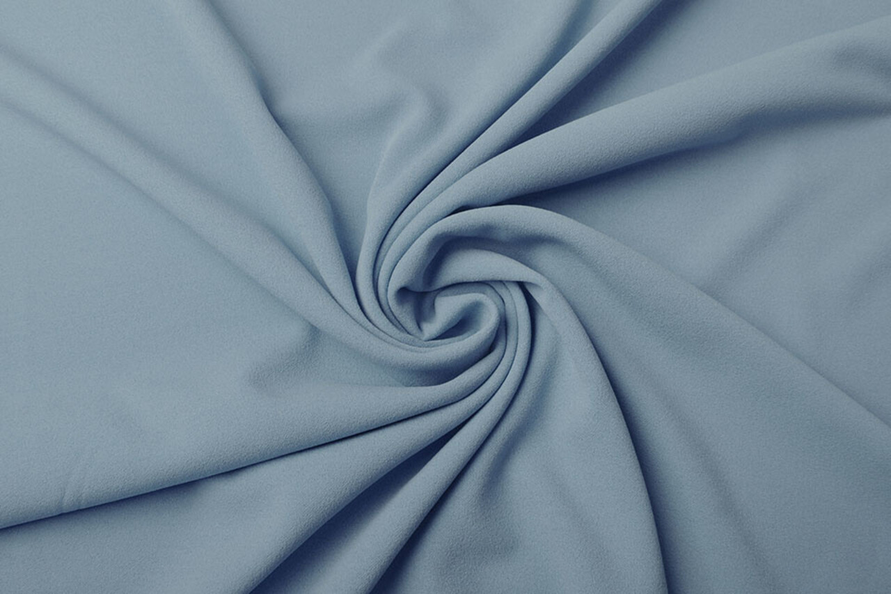 Oeko-Tex®  Scuba Crepe Jersey Grau-Blau