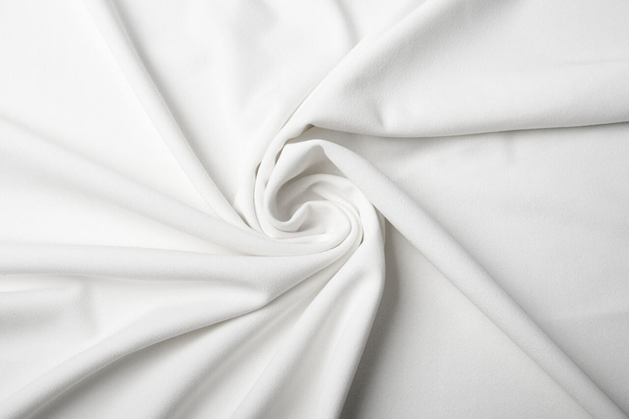 Oeko-Tex® Scuba Crêpe Jersey Blanc Oeko-Tex® Scuba Crêpe Jersey Blanc