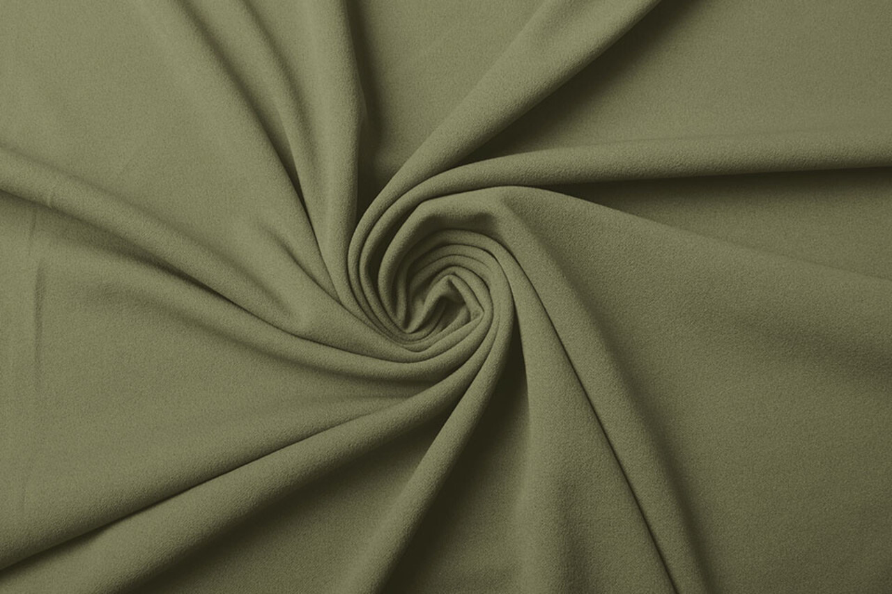Oeko-Tex®  Scuba Crêpe Jersey Vert Militaire