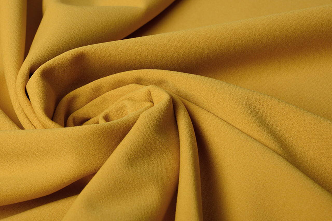 Oeko-Tex®  Scuba Crepe Jersey Ockergelb