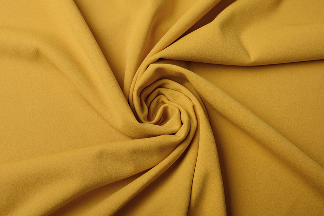 Oeko-Tex® Scuba Crêpe Jersey Giallo Ocra Oeko-Tex® Scuba Crêpe Jersey Giallo Ocra