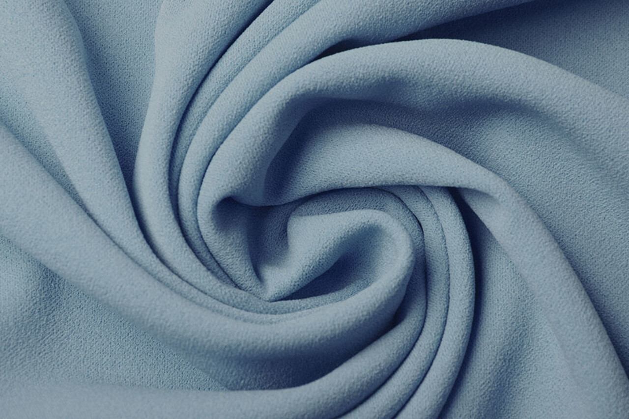 Oeko-Tex®  Scuba Crepe Jersey Grau-Blau