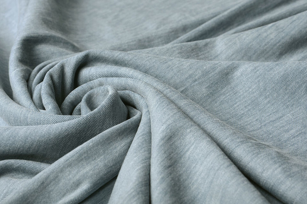 Flowy Pique Melange Blau-Grau Flowy Pique Melange Blau-Grau