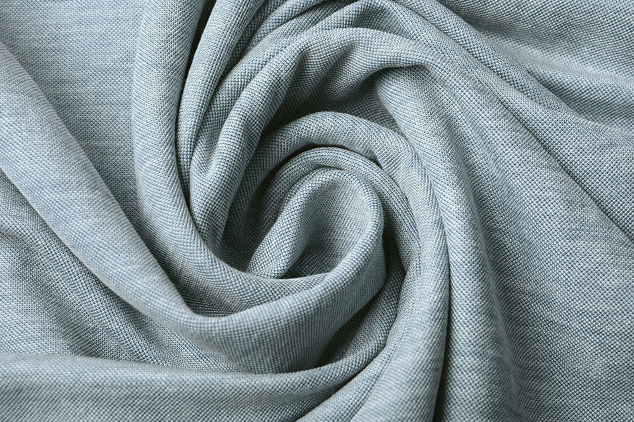 Flowy Pique Melange Blauw-Grijs Flowy Pique Melange Blauw-Grijs