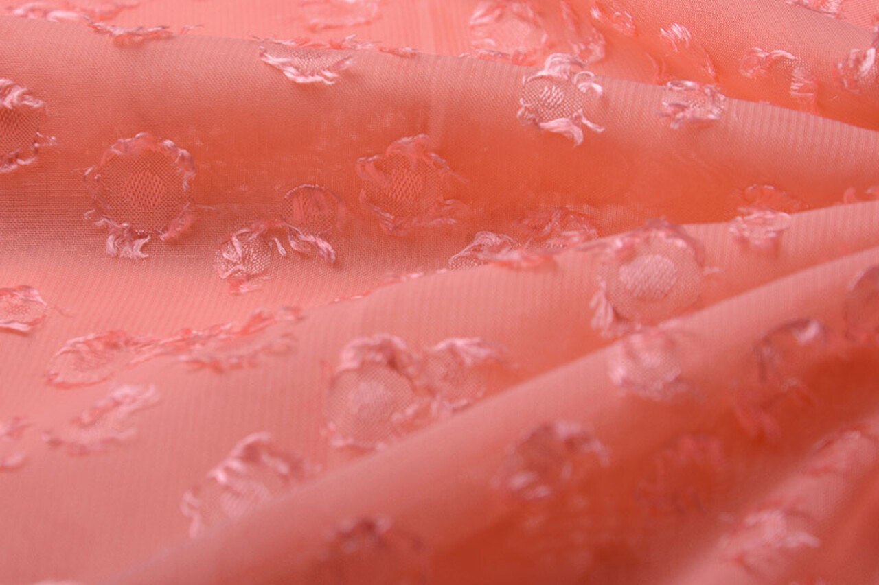 Jacquard Chifón Liza Rosa Jacquard Chifón Liza Rosa