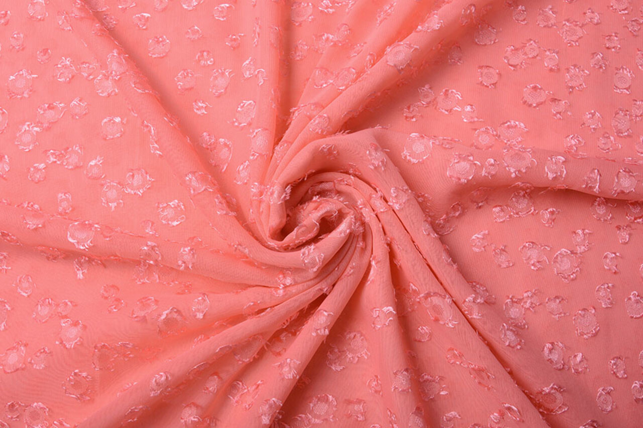 Jacquard Chifón Liza Rosa Jacquard Chifón Liza Rosa