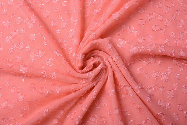 Jacquard Chifón Liza Rosa Jacquard Chifón Liza Rosa