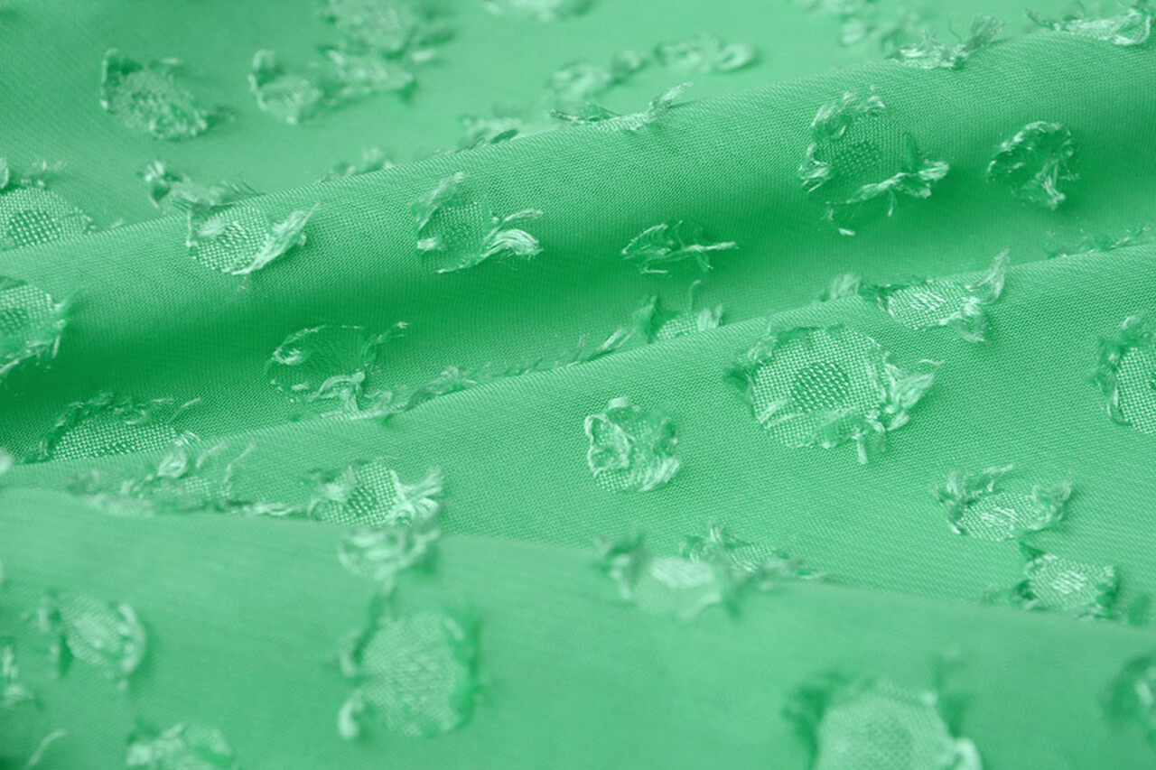 Jacquard Mousseline Liza Vert Menthe Jacquard Mousseline Liza Vert Menthe